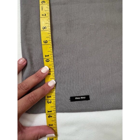 Miu Miu Dustbag Storage Drawstring Pouch Gray 14" x 9" - Picture 2 of 8